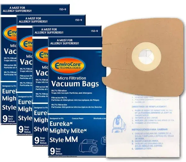 Envirocare Replacement Vacuum Bags Eureka Style MM