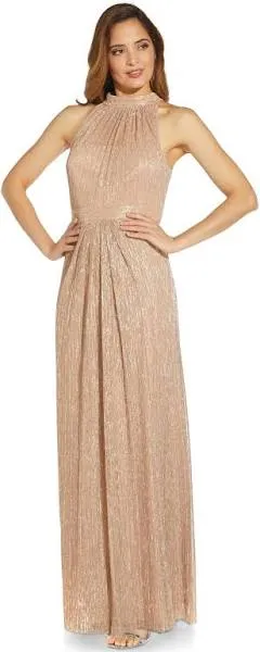 Adrianna Papell Women's Metallic Mesh Gown