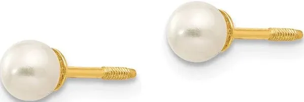 Real 14kt Yellow Gold Madi K Reversible FW Cultured Pearl &amp; Bead Earrings