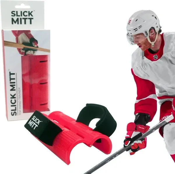 Slick Mitt™ - Top Hand Hockey Training for Smoother Stickhandling, Top Hand Strength and Harder Shots