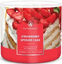 Goose Creek Strawberry Sponge Cake 3-wick Scented Candle