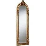 Touch of Class Royal Acanthus Panel Wall Mirror - Resin - Gold - Beveled Glass - Victorian Style Accent Mirrors for Bedroom, Living Room, Dining