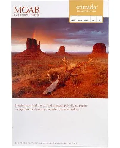 11 x 17 in. Moab Entrada Rag Natural 190 Paper (25 Sheets)