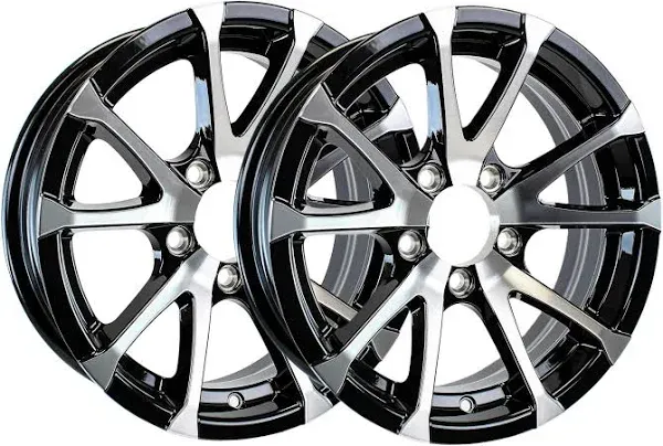 eCustomrim 2-Pack Aluminum Trailer Rims Wheels 5 Lug 13 in. Avalanche V-Spoke...