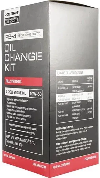 Polaris PS-4 Full Synthetic Oil Change Kit