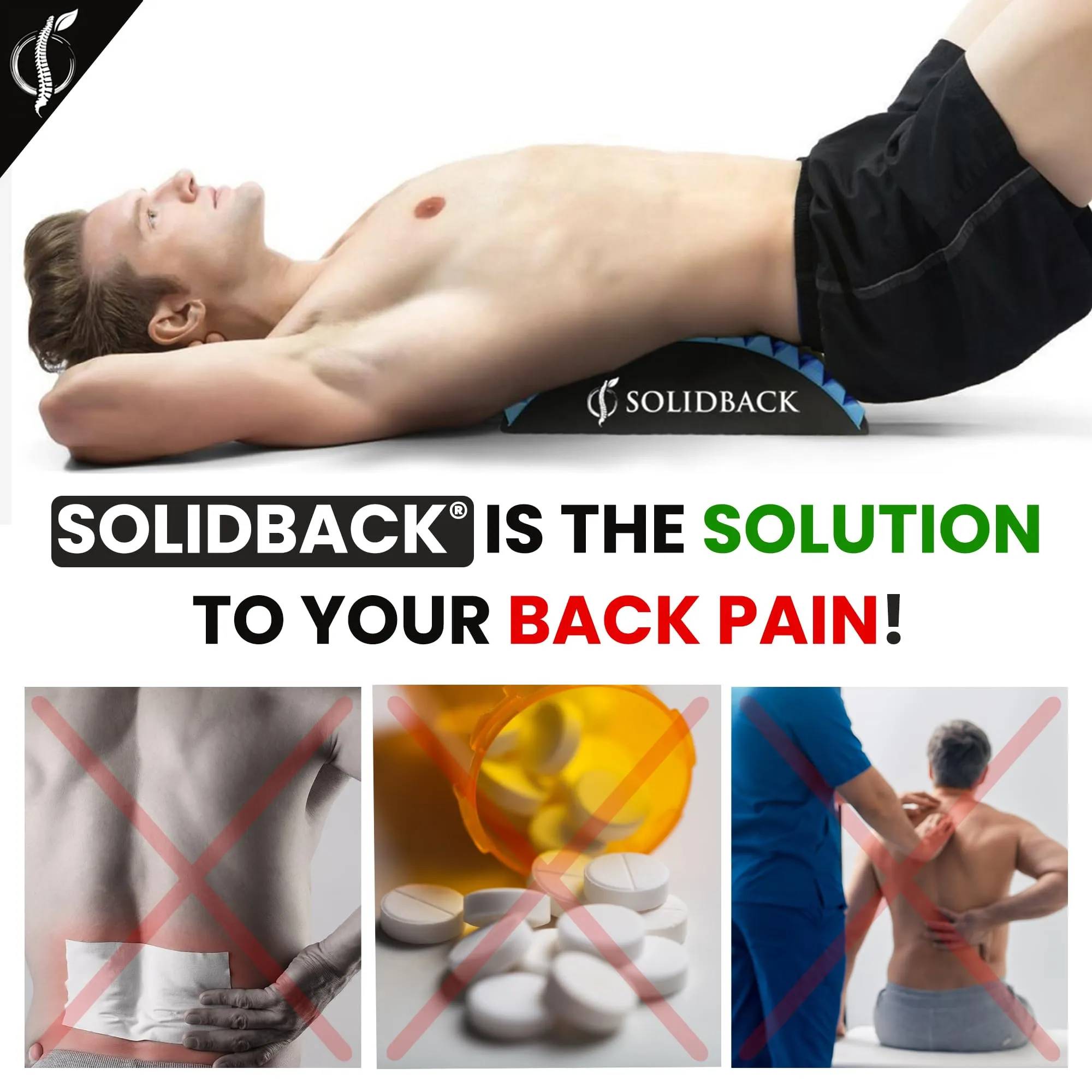 SOLIDBACK Lower Back Pain Relief Treatment Stretcher