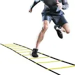 GHB Pro Agility Ladder Agility Training Ladder Speed Flat Rung with Carrying Bag 12 Rungs