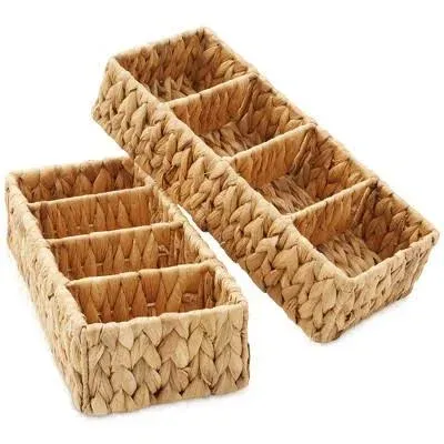 Casafield Set of 2 Water Hyacinth Storage Baskets