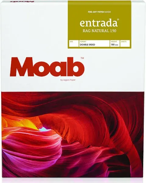 11 x 17 in. Moab Entrada Rag Natural 190 Paper (25 Sheets)