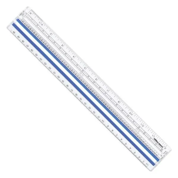 Office Depot Magnifying Ruler 12" Clear