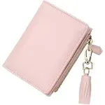 GEEAD Small Wallets for Women Bifold Slim Coin Purse Zipper ID Card Holder