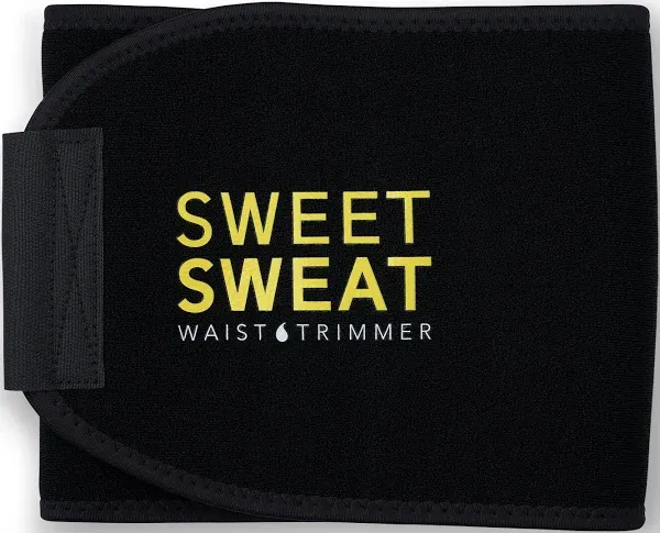 Sports Research Corporation Sweet Sweat Waist Trimmer, Black/Yellow, M