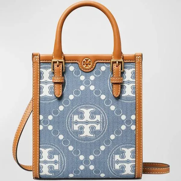 Tory Burch Women's Monogram Denim Mini Tote