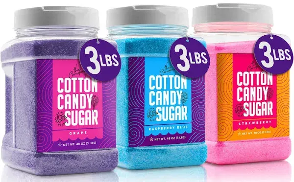 The Candery Cotton Candy Floss Sugar 3-Pack