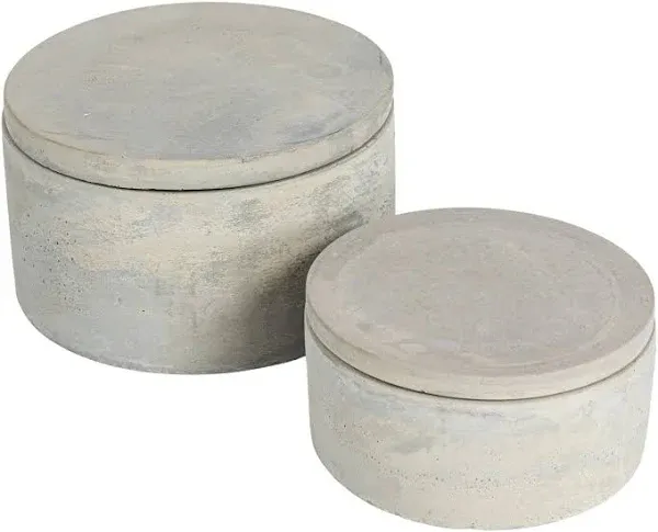 Bloomingville Cement Boxes with Lids