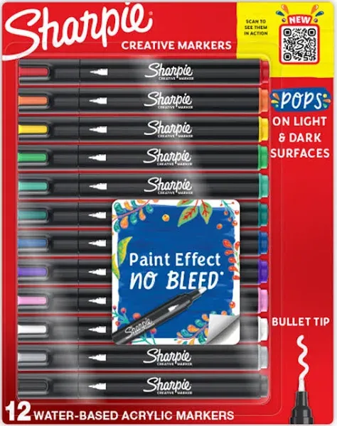 Sharpie® 12 Color Bullet Tip Creative Markers