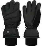 N'ice Caps Kids Thinsulate Waterproof Warm Winter Snow Ski Gloves (Black 1, 9-10 Years)