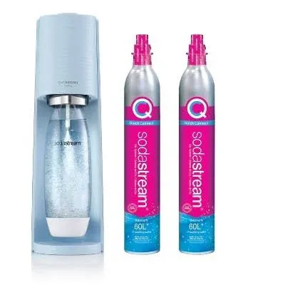 SodaStream Misty Blue Terra Bundle with Extra Gas Cylinder