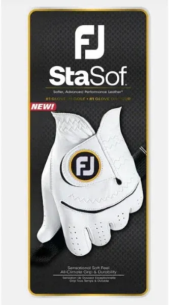 FootJoy Men's StaSof 2023 Golf Glove White