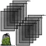 10PCS Nylon Mesh Bags Drawstring for Storage of Small and Medium Sized Items ...