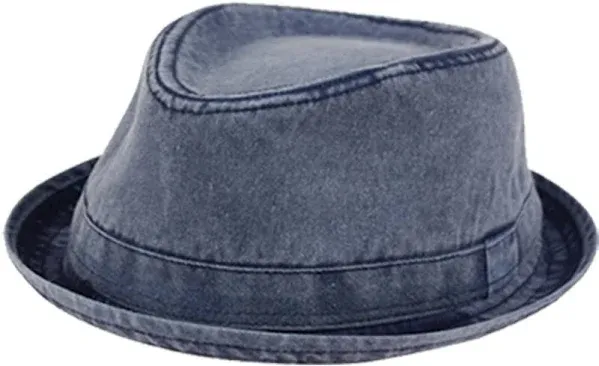 Men's EPOCH Casual Vintage Style Washed Cotton Fedora Hat