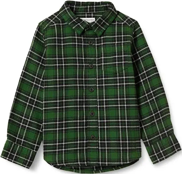 Amazon Essentials Boys and Toddlers' Flannel Button Down Shirt