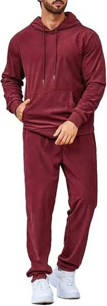 COOFANDY Men's 2 Piece Hooded Tracksuit