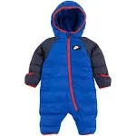 NIKE Cire Puffer Snowsuit One Piece Bunting Size 3 months Navy Blue Red