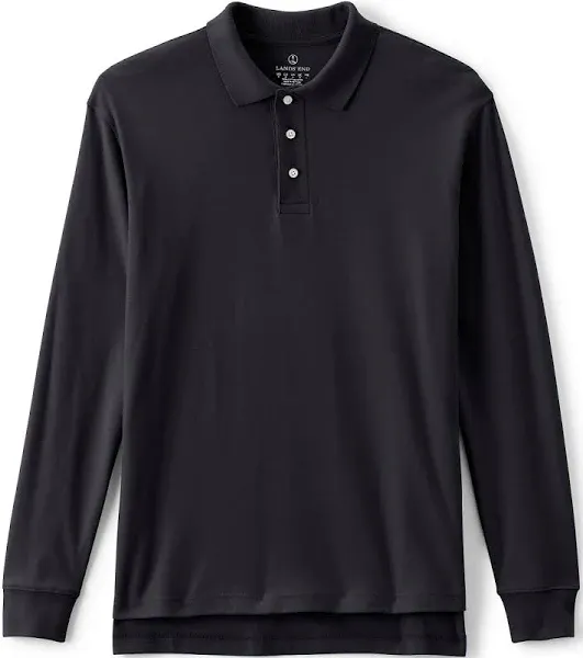 Lands' End Men's Long Sleeve Interlock Polo Shirt