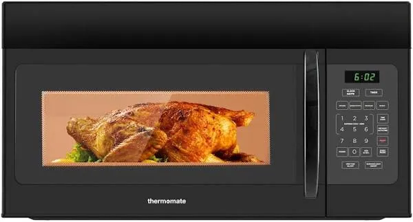 30 inch 1.6 Cu. ft. 300 CFM Black Over The Range Microwave Oven | Thermomate