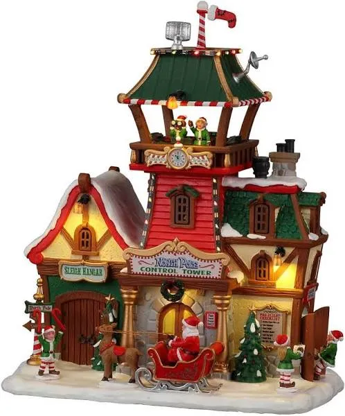 Lemax Village Collection North Pole Control Tower Lighted Building (Untested)