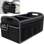 M KARMATER Car Trunk Organizer,Machine Washable PP Materials 2 Compartments Car Storage