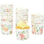 Sparkle and Bash 50 Pack Floral Cupcake Wrappers for Wedding, Watercolor Flower Paper Baking Cups and Muffin Liners for Garden Tea Parties, Baking Favors, Bridal or Baby Showers- (2.25 x 2.75 In)