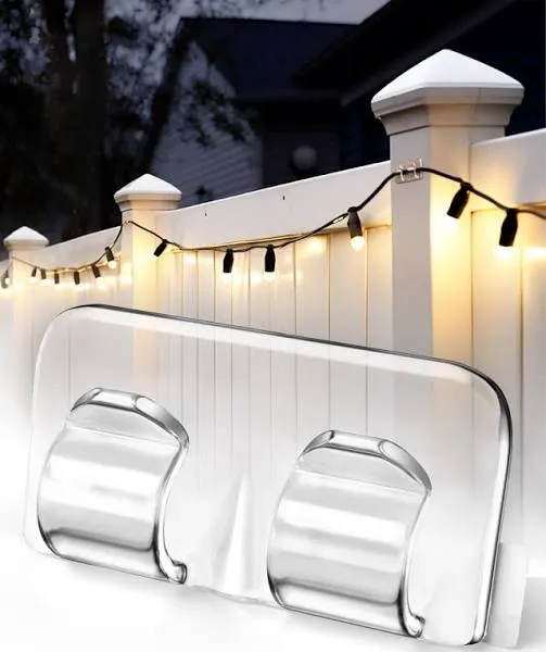 Hooks for Outdoor String Lights Clips: 26Pcs Heavy Duty Light Hook Waterproof