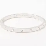 Kate Spade New York Set in Stone Metal Hinged Silver Bangle