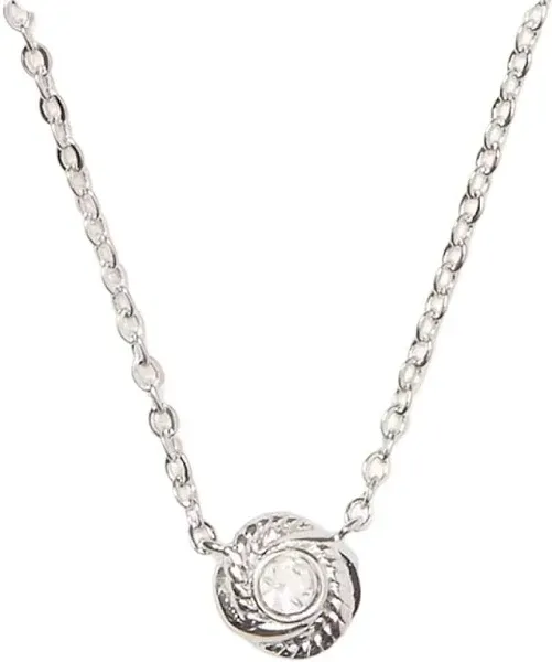 Kate Spade New York Infinity & Beyond Knot Silver Plated Charm Pendant Necklace