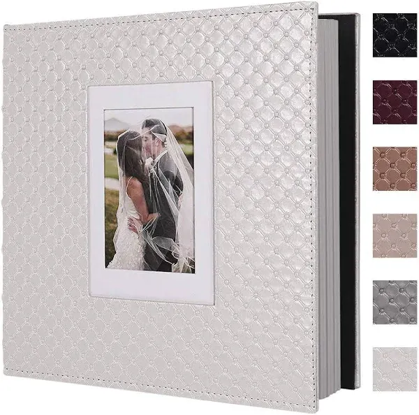 60 Pages DIY Scrapbook Photo Album PU Leather Cover for 4X6 5X7 8X10 Pictures