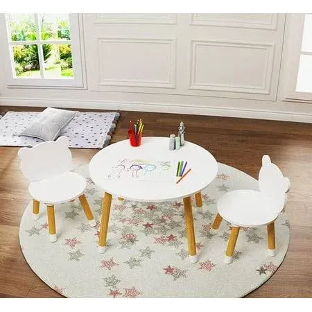 Kids Wood Table and Chair Set