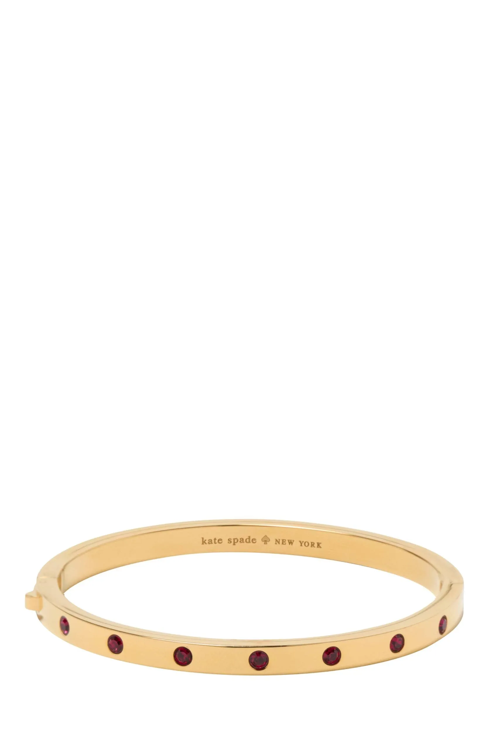 Kate Spade Set in Stone Hinged Bangle - Red