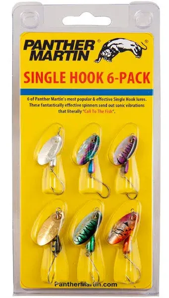 Panther Martin PMSH6 PMSH6 Single Hook Six Pack