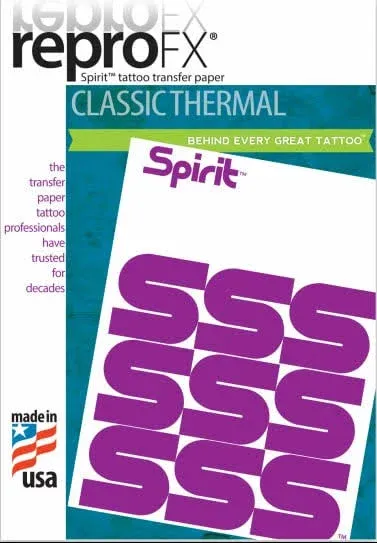 Spirit Classic Thermal Tattoo Transfer Paper - 8.5" x 11" 100 Sheets