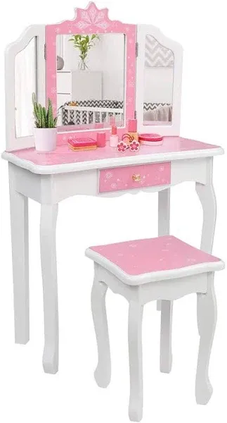 Vasitelan Kids Vanity Table and Chair Set