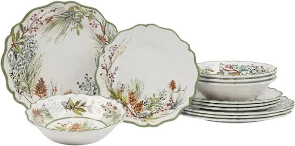 Certified International Winters Forest Melamine Dinnerware Set