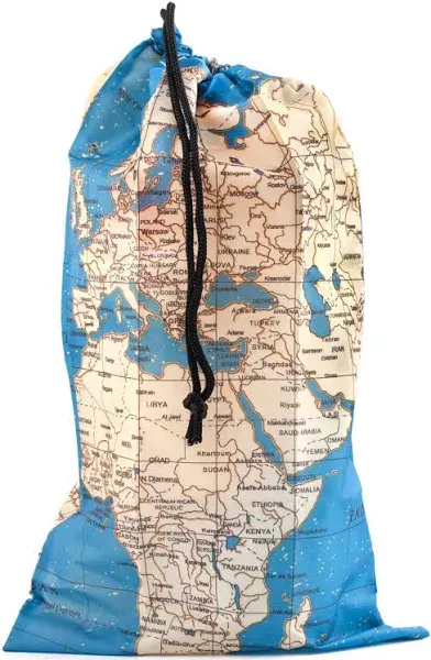 Travelsize Laundry Bag World Map