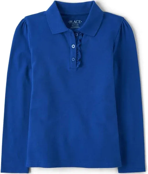 The Children's Place Girls' Ruffle Pique Polo