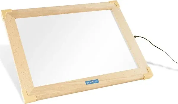 Guidecraft LED Tabletop Lightbox: Kids Learning and Educational Accessory, Sensory and Light Play Table