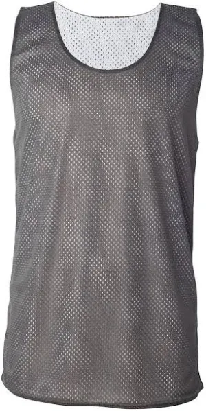 Badger Sport 8529 Mesh Reversible Tank - Dark Gray White