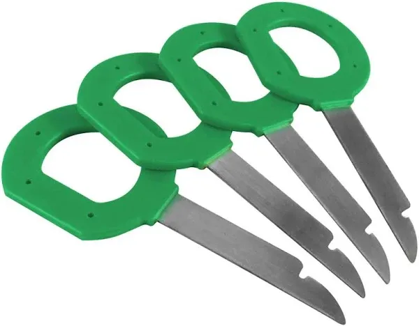 Atlin Radio Removal Tool Set for Volkswagen, Audi, and Mercedes Vehicles - 4 Pack