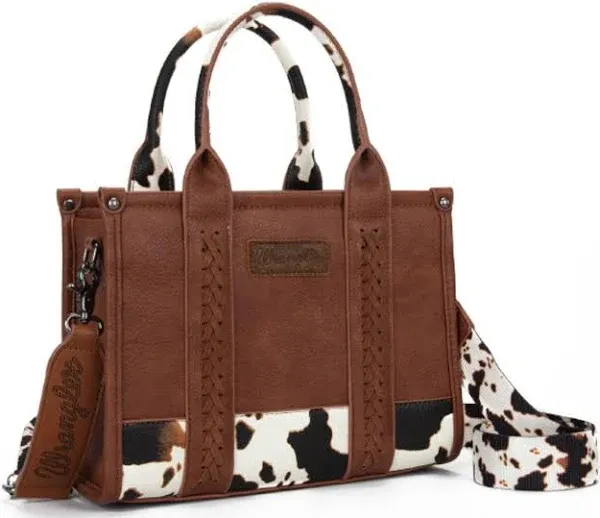 Wrangler Women's Cow Print Crossbody Bag with Concealed Carry