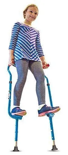 Original Walkaroo Steel 'Wee' Balance Stilts with Adjustable Height for Little Kids & Beginners (Ages 4+ and up to 120 lbs) For Active Play & Excercise; comes in Assorted Colors (Red or Blue)